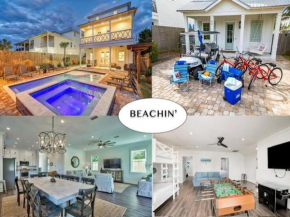 Beachin'-Crystal Beach-Private Pool+Spa
